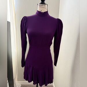 Zara Deep Purple Long Sleeve Dress